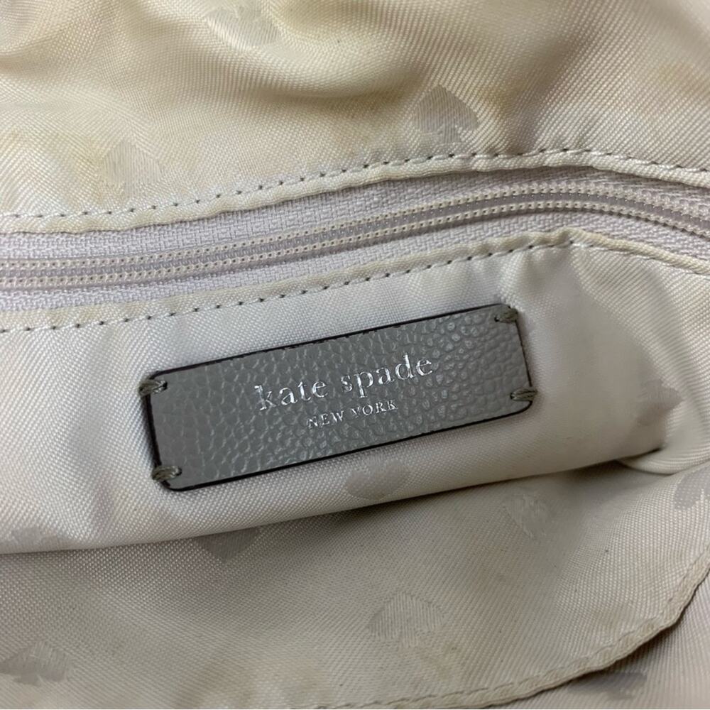 Kate Spade Dawn Soft Taupe Grey Flat Crossbody Purse - Picture 12 of 12